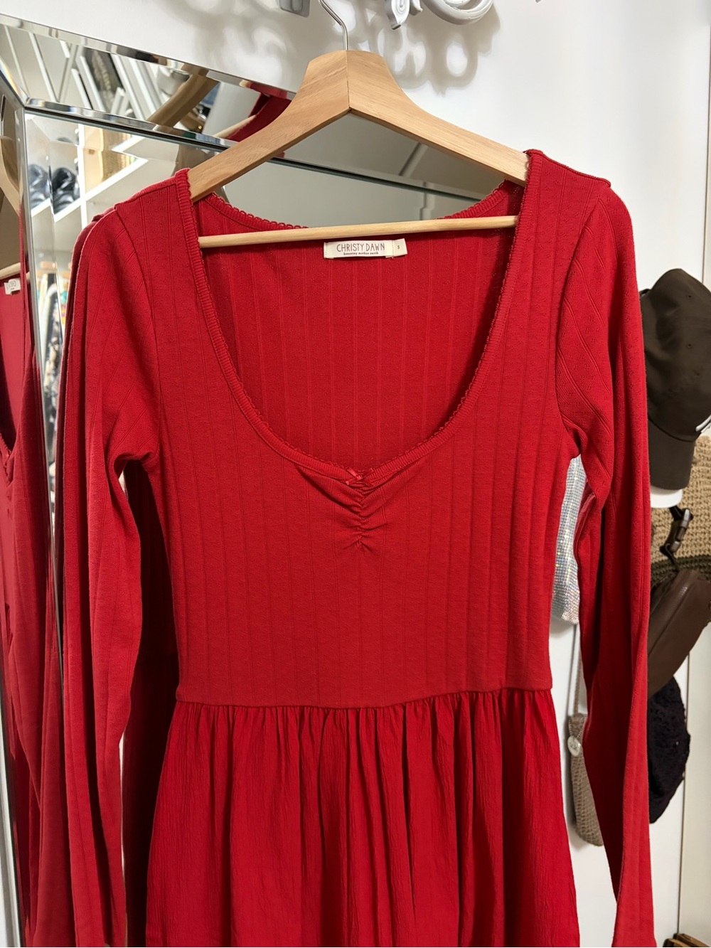 CHRISTY DAWN Ramona dress in crimson - Picture 12 of 15